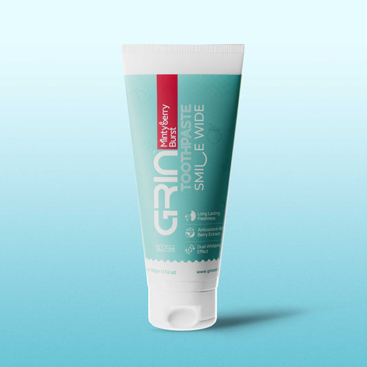 GRIN Minty Berry Burst Toothpaste with Vitamin C | Gentle Whitening & Fresh  Breath | Natural Ingredients | Fluoride-Free | Safe for Daily Use | 100 g Tube