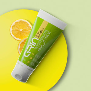 GRIN Tangy Zesty Citrus Toothpaste with Vitamin C | Gentle Whitening & Fresh  Breath | Natural Ingredients | Fluoride-Free | Safe for Daily Use | 100 g Tube