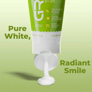 GRIN Tangy Zesty Citrus Toothpaste with Vitamin C | Gentle Whitening & Fresh  Breath | Natural Ingredients | Fluoride-Free | Safe for Daily Use | 100 g Tube