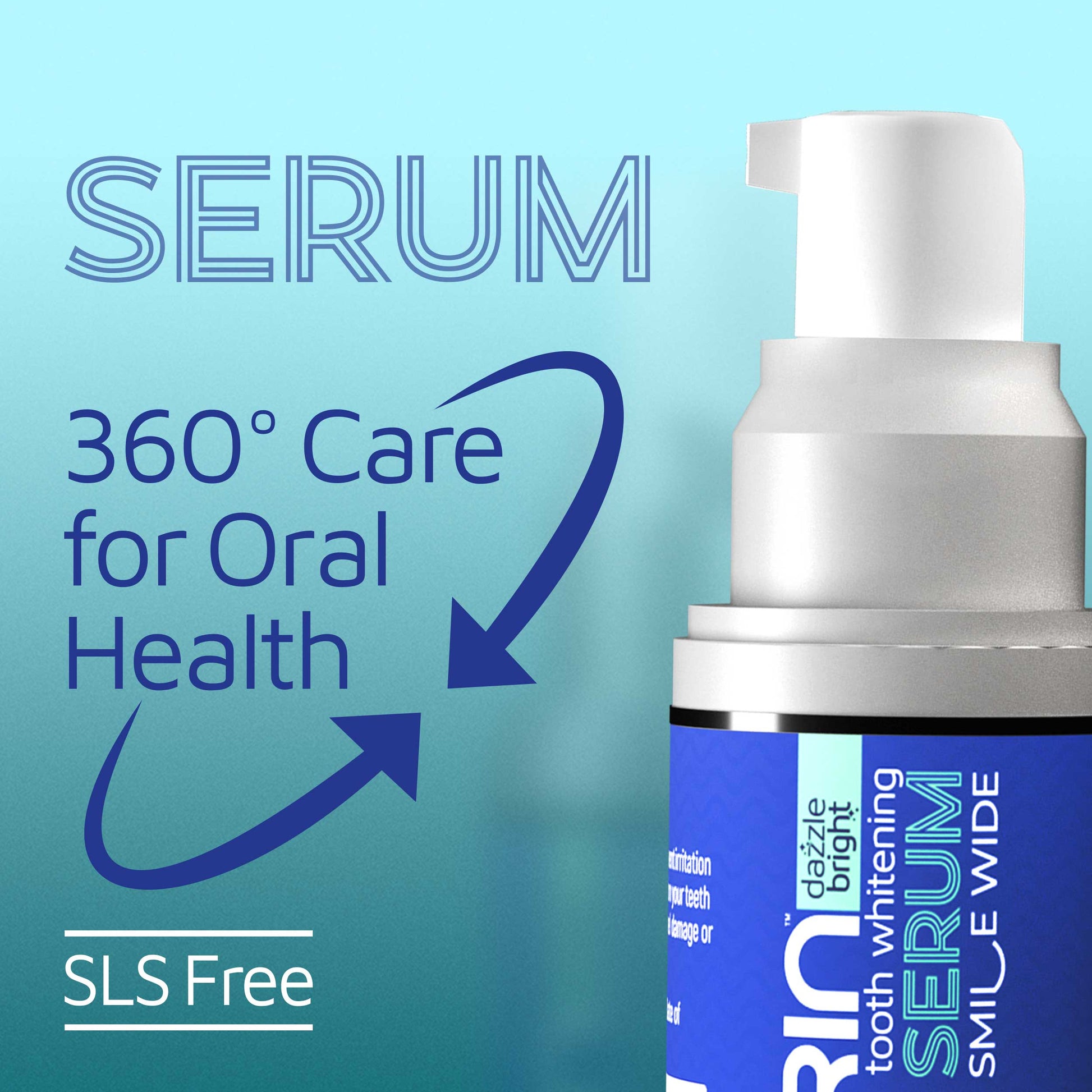GRIN Dazzle Bright Teeth Whitening Serum | 360° Oral Care | SLS-Free & Non Invasive Formula | Removes Stains & Boosts Confidence | Net Wt. 1.01 fl. oz (30 mL)