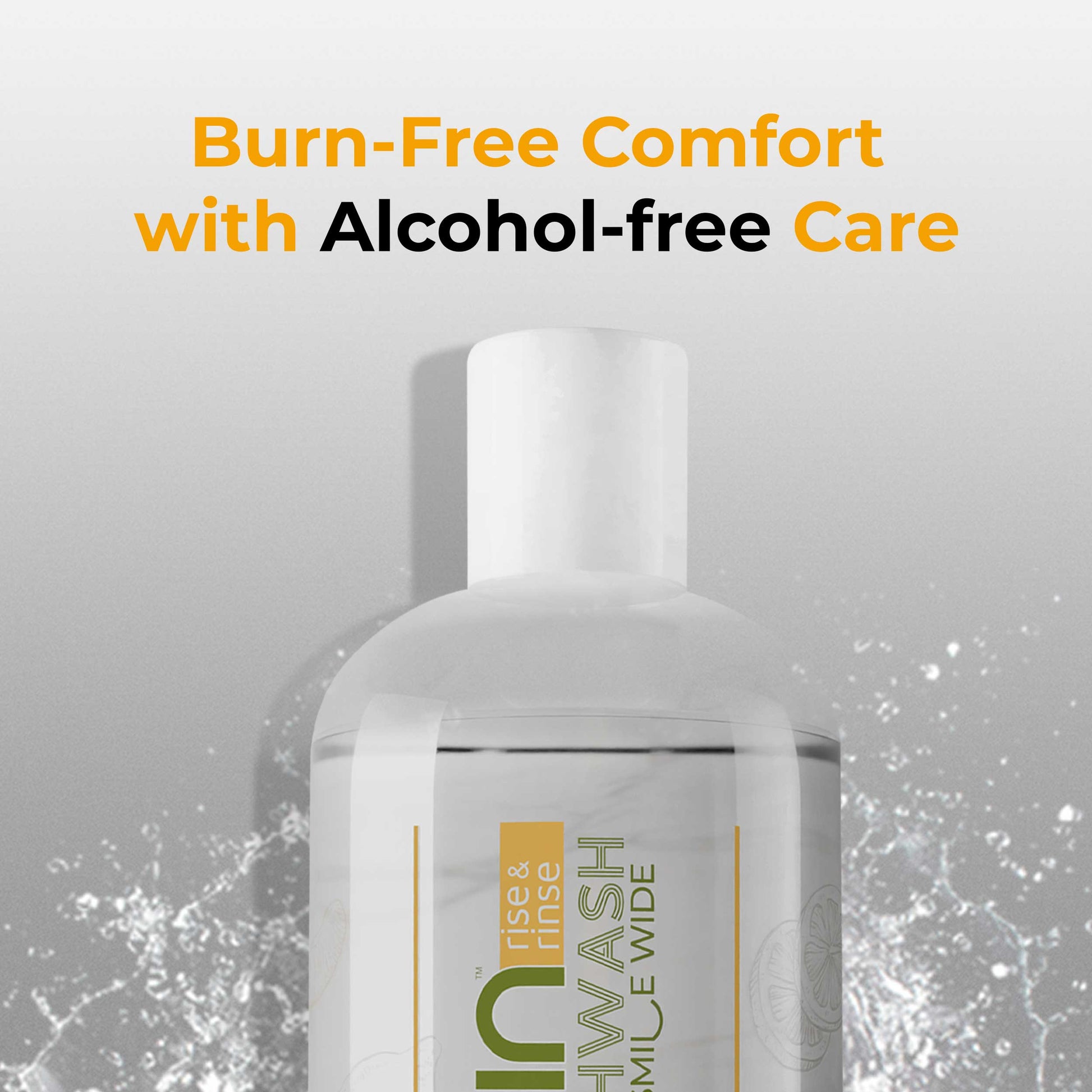 GRIN Tropical Citrus Mouthwash with 2x Plaque Reduction | 24-Hour Fresh Breath |  Alcohol-Free & Antioxidant-Rich Formula | Soothes Gums in one Use | 300 ML  Bottle