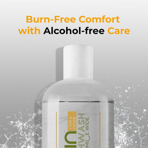 GRIN Tropical Citrus Mouthwash with 2x Plaque Reduction | 24-Hour Fresh Breath |  Alcohol-Free & Antioxidant-Rich Formula | Soothes Gums in one Use | 300 ML  Bottle